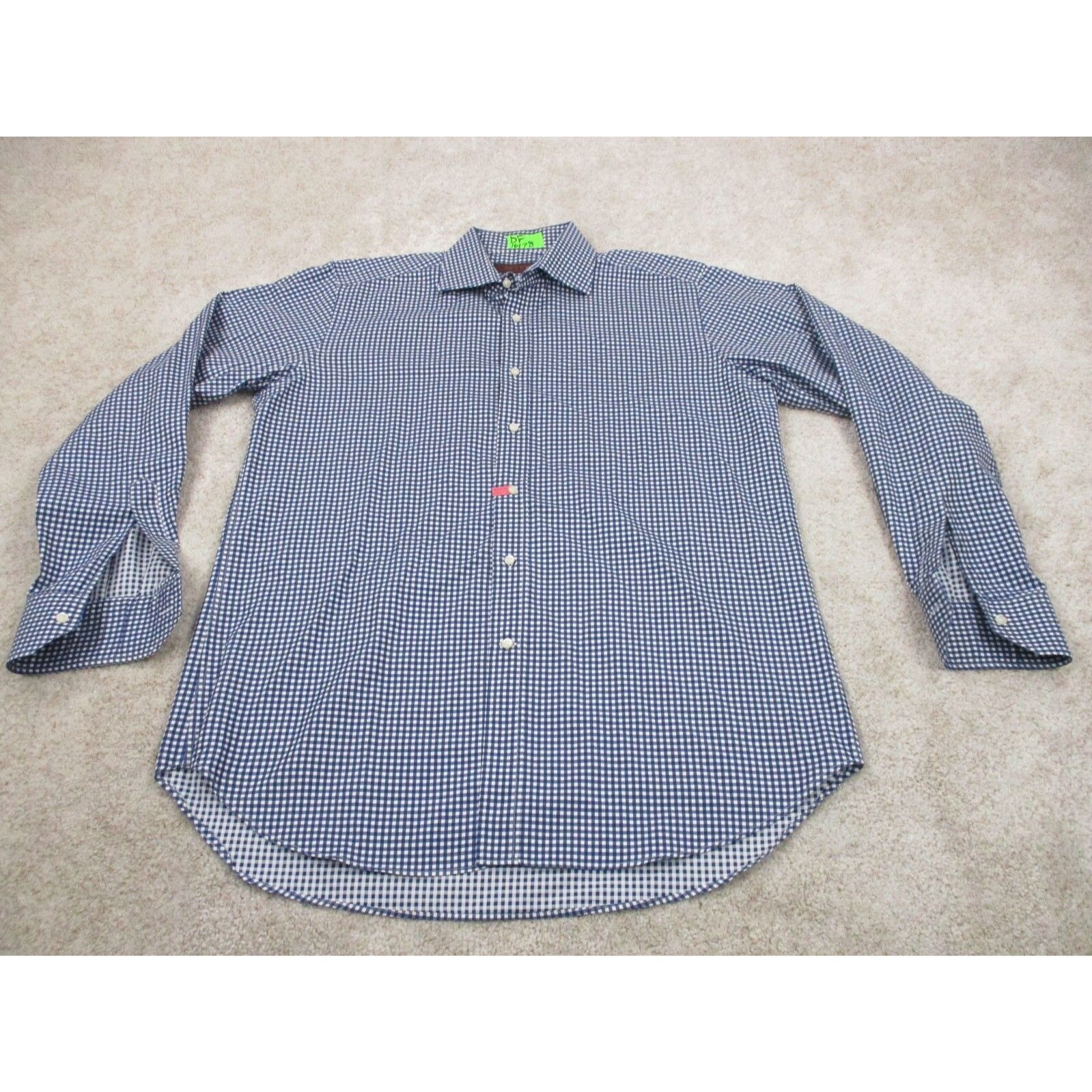 Etro Shirt Men 42 Extra Large Xl Blue White Casual Long Sleeve Button Up Italy